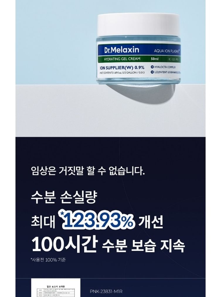 Buy Dr.Melaxin - Aqua Ion Plasma Gel Cream in Bulk 