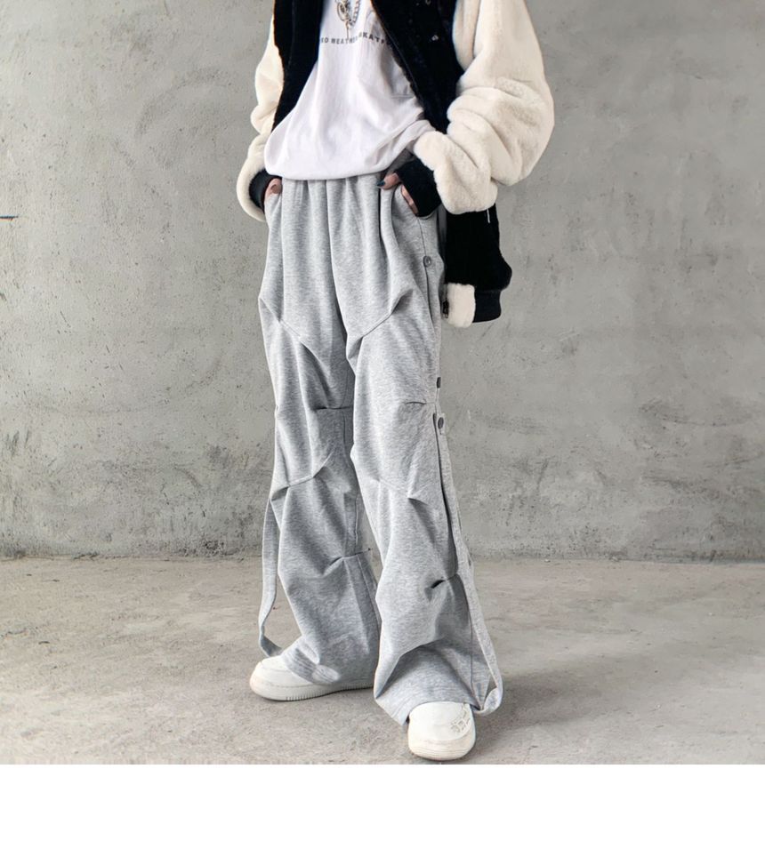 Derbundy - Ruched Wide Leg Pants | YesStyle