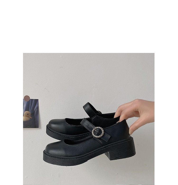 bolitin platform heel mary janes black 40