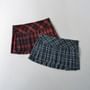 Low Waist Plaid Mini Pleated Skirt