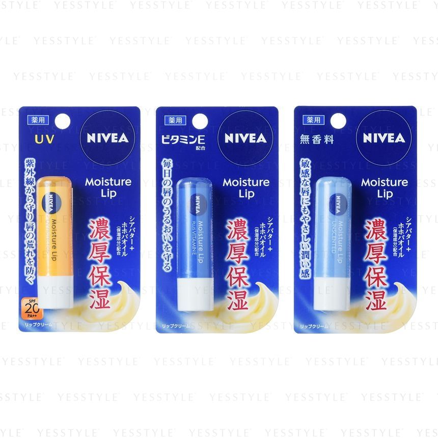 Nivea Japan Moisture Lip Balm 3.9g 3 Types YesStyle
