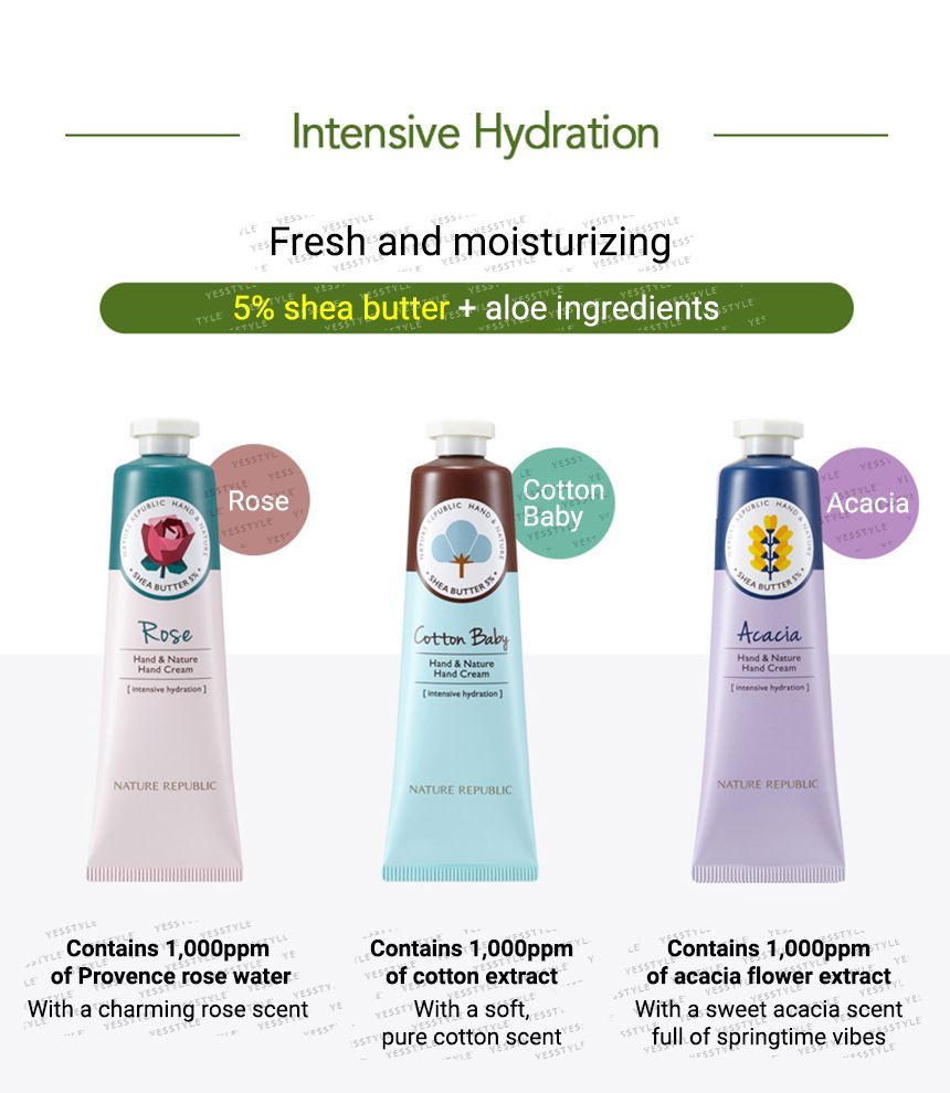 NATURE REPUBLIC Hand & Nature Hand Cream 23 Types YesStyle