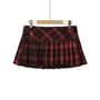 Low Waist Plaid Mini Pleated Skirt