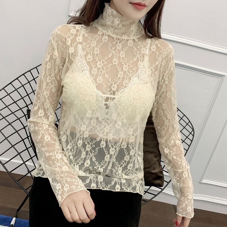 turtleneck lace top