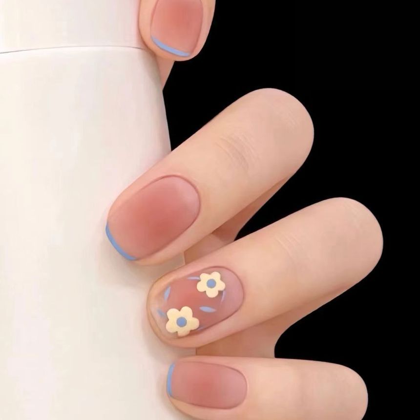 Cutip Nails - Matte Flower Print Faux Nail Tips | YesStyle