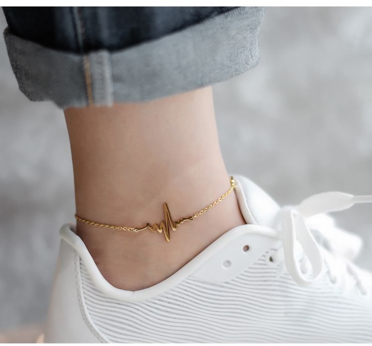 moment of love - 不锈钢心跳脚镯