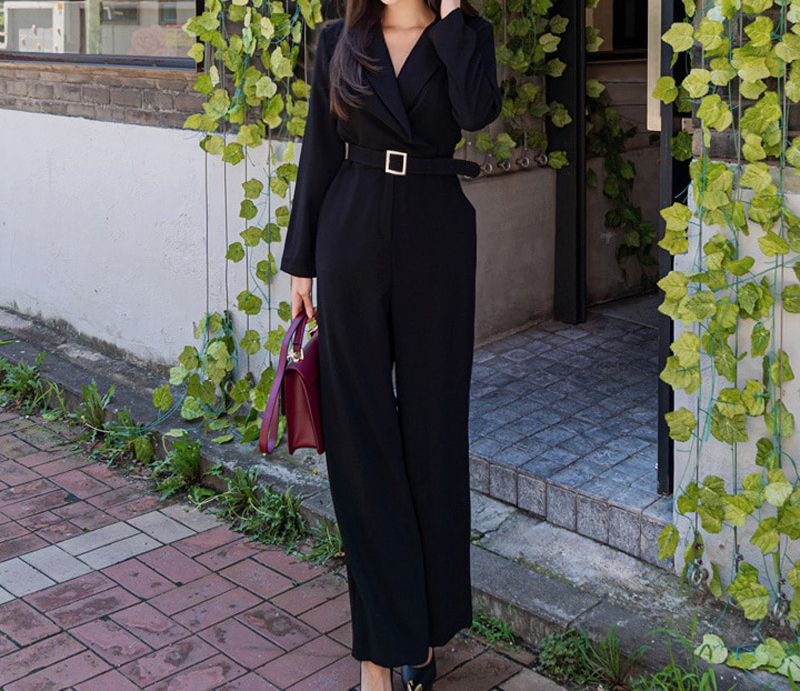 sleeve jumpsuit wide leg