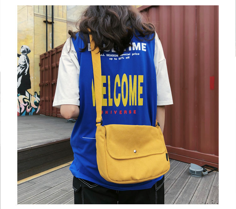 SUNMAN Canvas Messenger Bag YesStyle