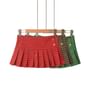 Low Waist Plaid Mini A-Line Pleated Skirt
