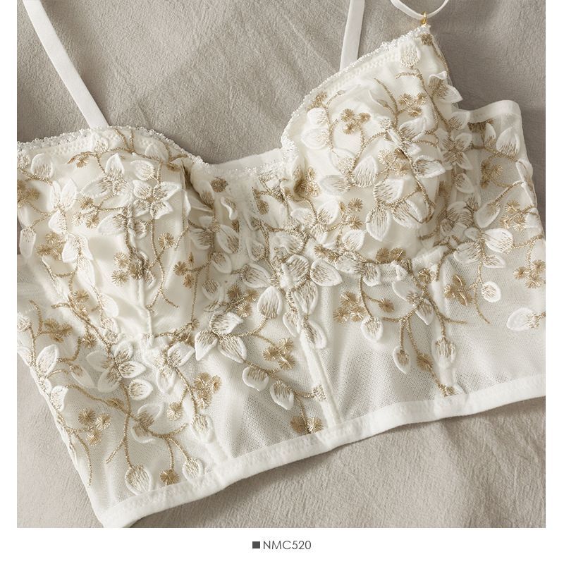 lace floral bustier top