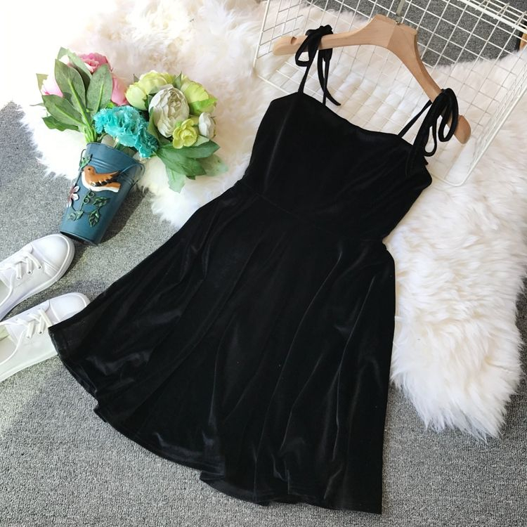 velvet overall skirt