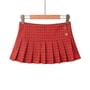 Low Waist Plaid Mini A-Line Pleated Skirt