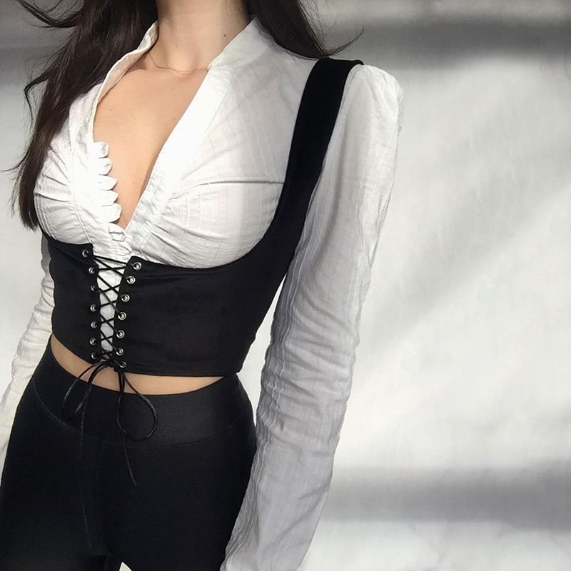 Lace up underbust corset Clearance
