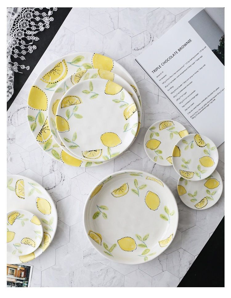 ceramic lemon plate