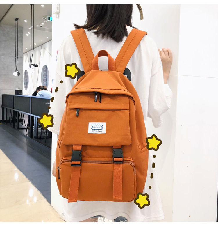 Ikoobag Plain Backpack YesStyle