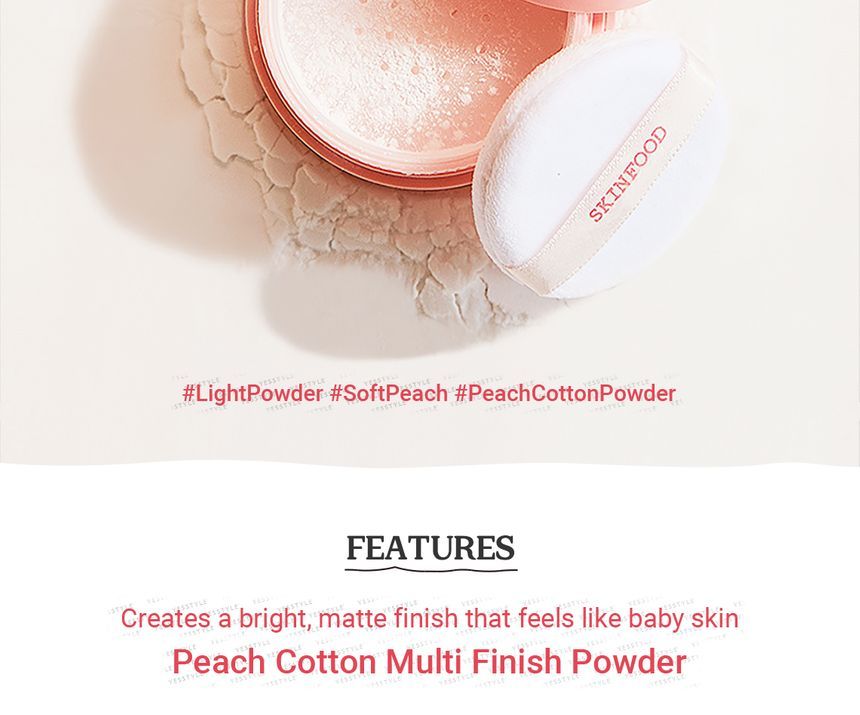 Buy Skinfood Peach Cotton Multi Finish Powder Large In Bulk