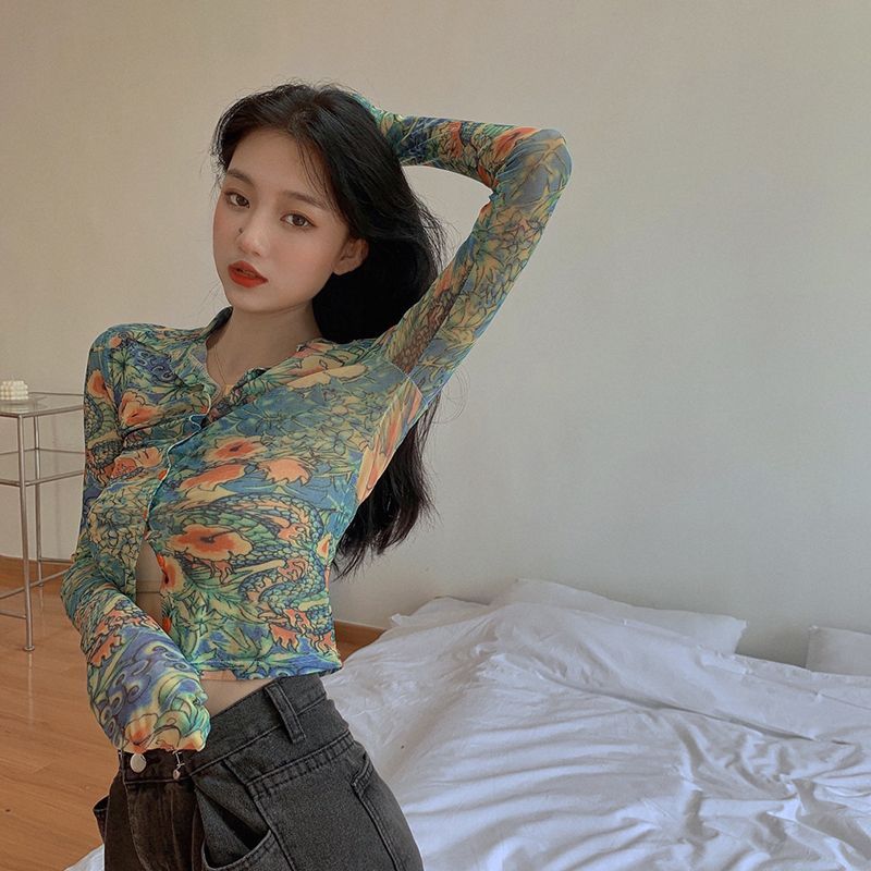 Alfie - Floral Printed Long-Sleeve Top 