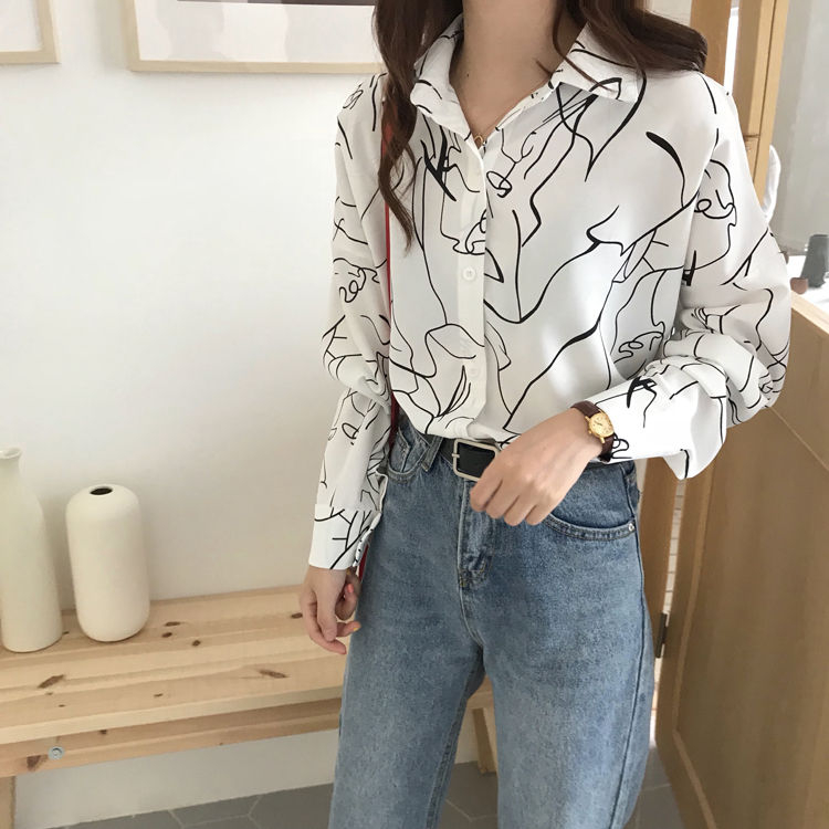 Momoko Printed Long-Sleeve Shirt | YesStyle