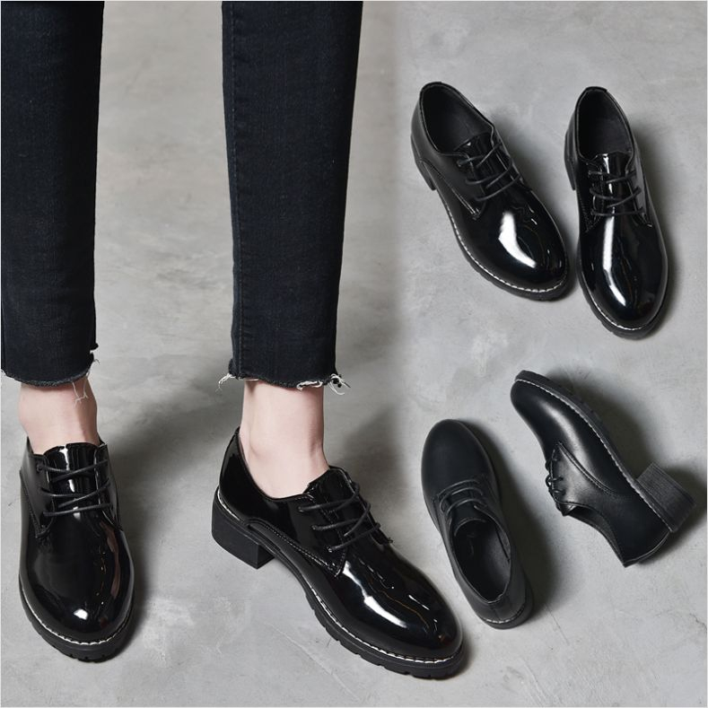 faux leather oxford shoes