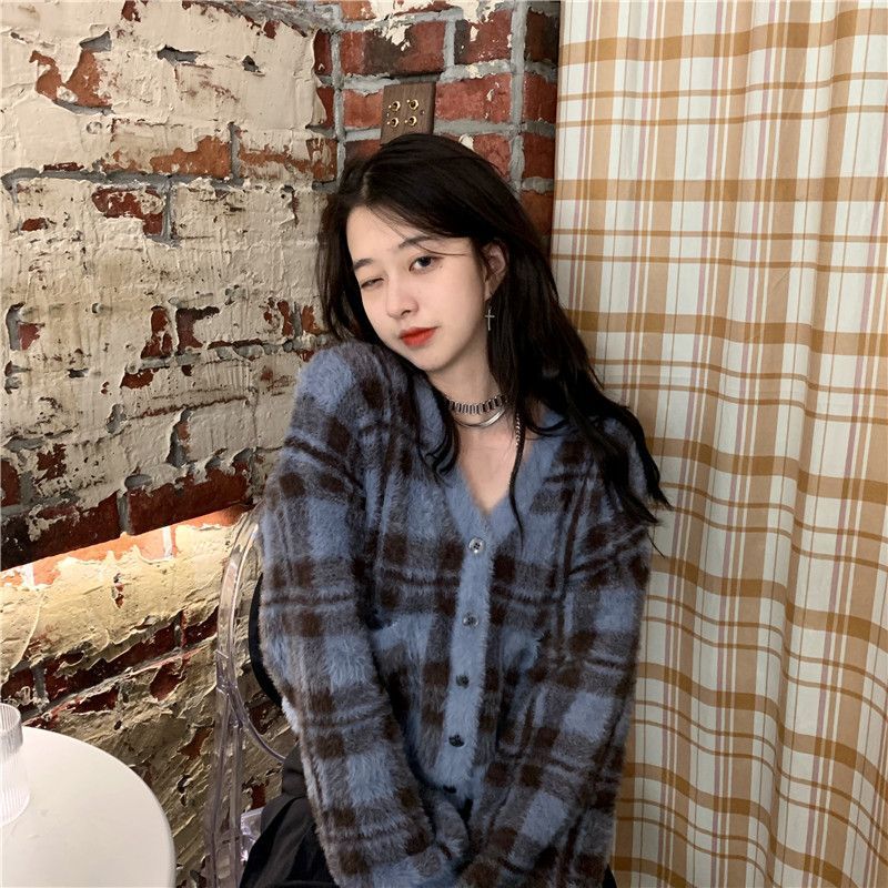 zepto plaid cardigan