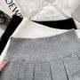 Low Waist Plain Pleated Mini A-Line Skirt