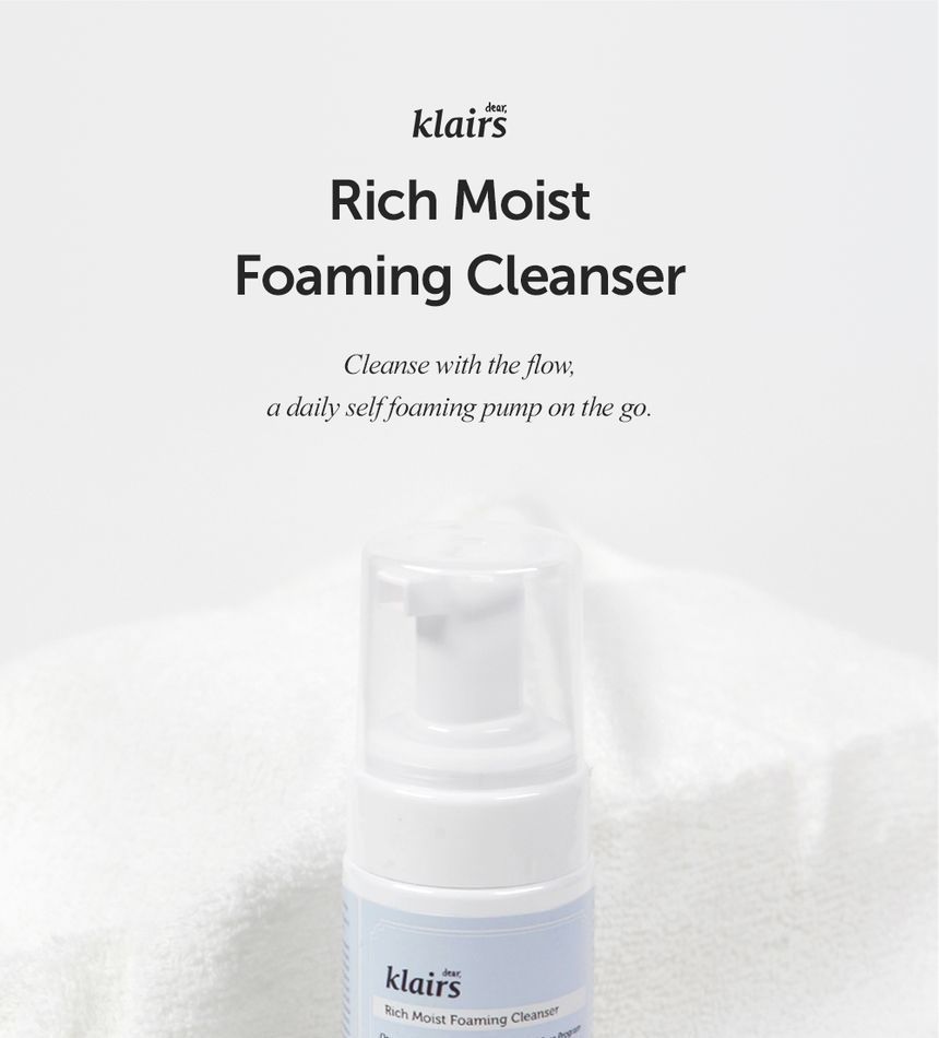 dear klairs rich moist foaming cleanser