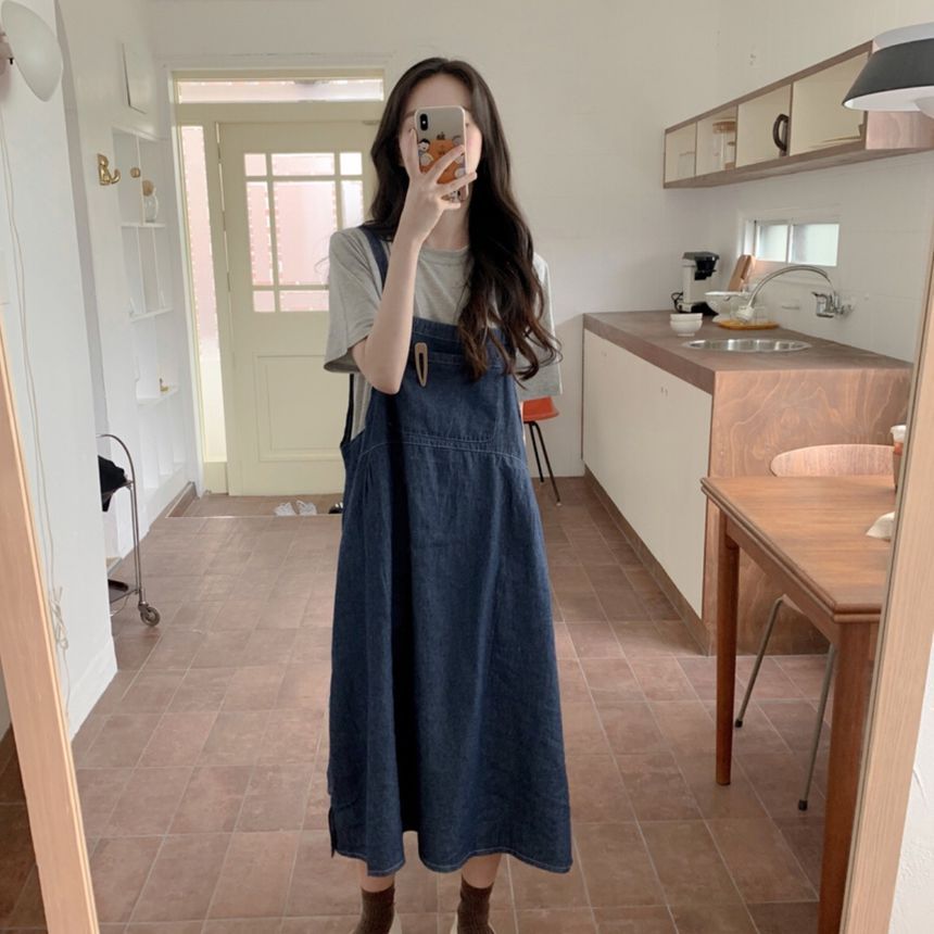 a line overall dress