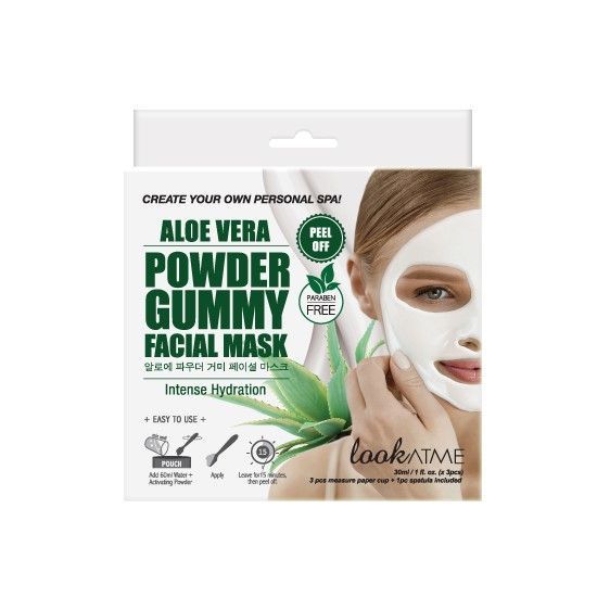 lookatme - powder gummy facial mask aloe vera