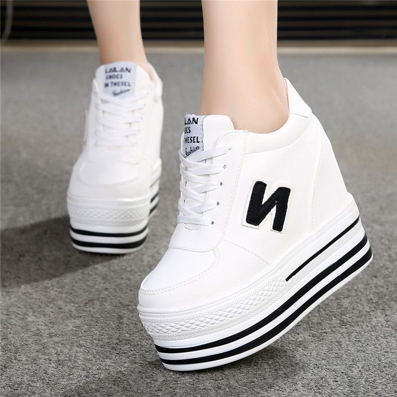 platform lace up sneakers