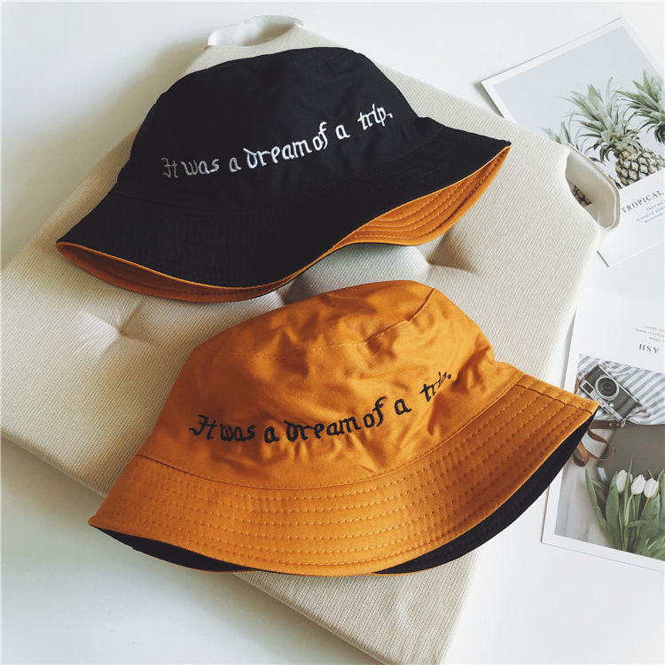 Embroidered Reversible Bucket Hat in 