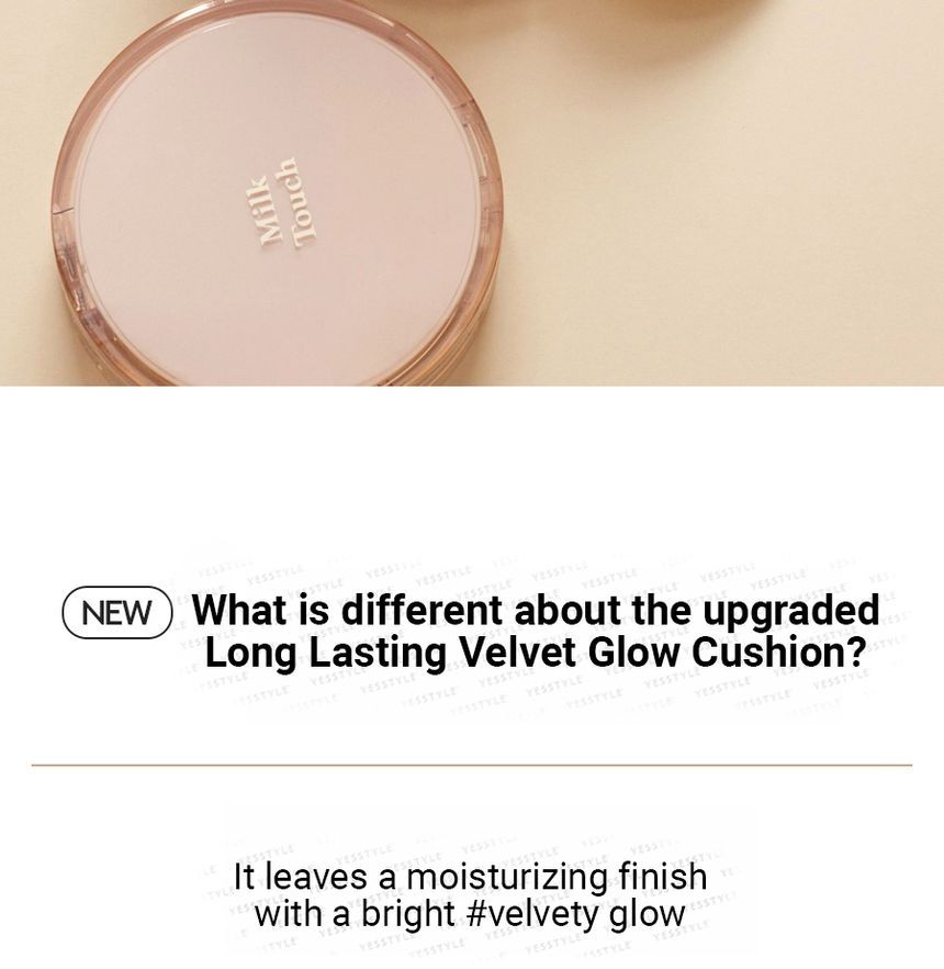 韓國Milk Touch Long Lasting Velvet Glow Cushion 持久不沾口罩絲絨水