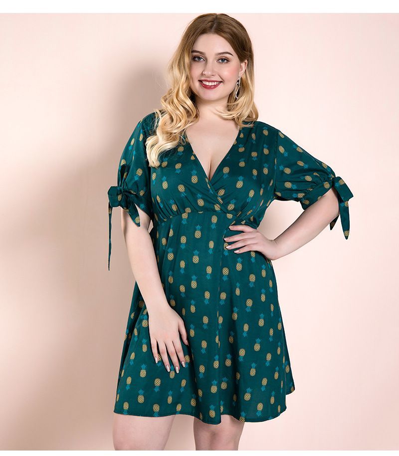 plus size pineapple dress