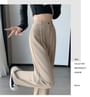 High Waist Plain Wide Leg Dress Pants