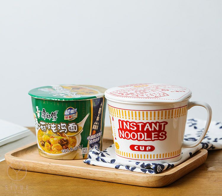 Evebe Instant Noodle Print Ceramic Bowl Yesstyle
