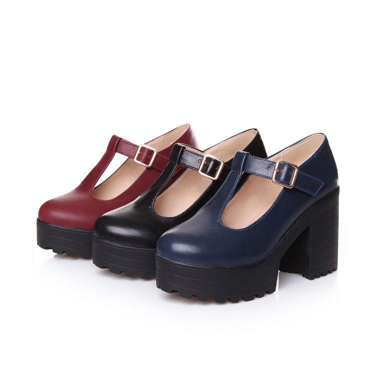 Carnival Beast Block Heel Platform Mary Jane Shoes | YesStyle