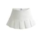 Low Rise Plain Pleated Mini A-Line Skirt