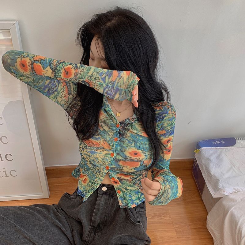 Alfie - Floral Printed Long-Sleeve Top 