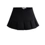 Low Rise Plain Pleated Mini A-Line Skirt
