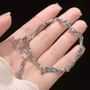 Rhinestone Floral Bracelet