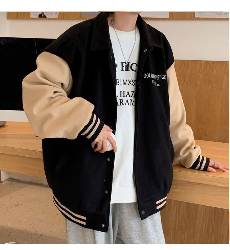Jozev - Two-Tone Baseball Jacket | YesStyle