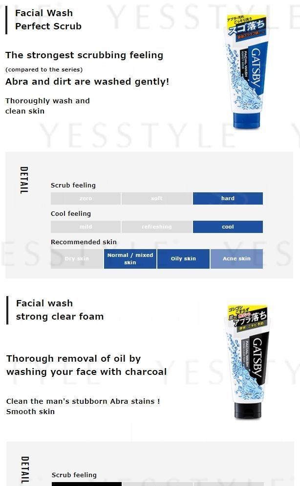 gatsby facial wash strong clear foam
