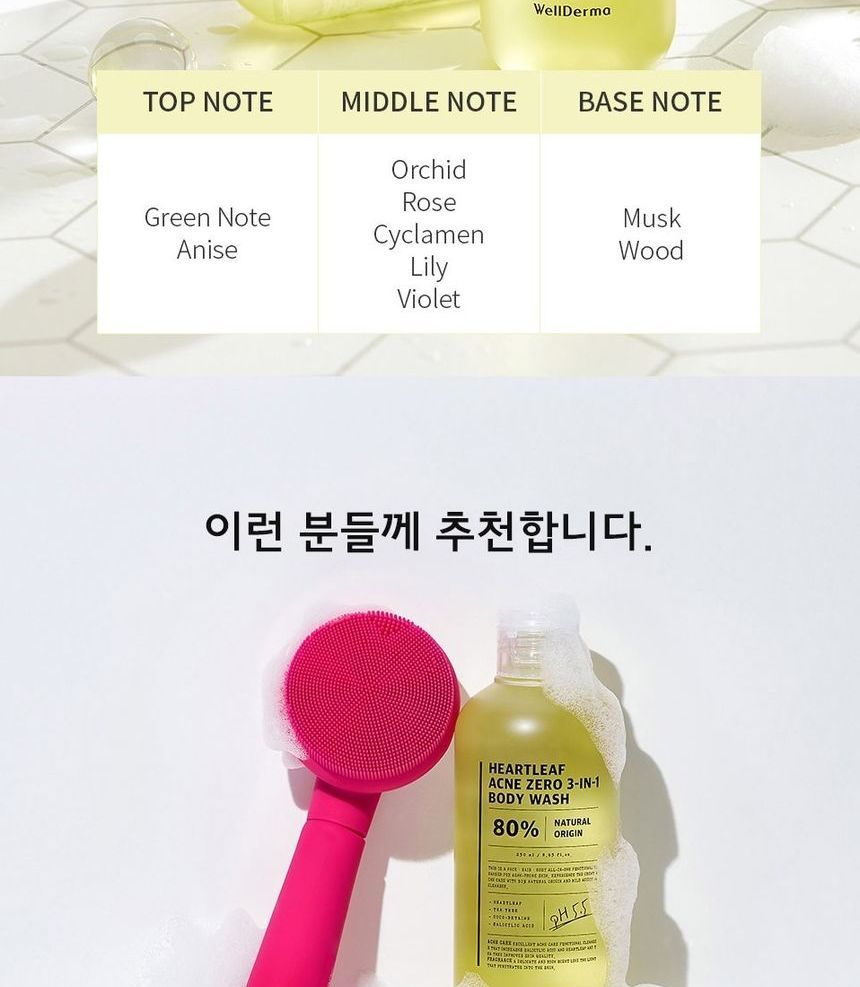 Buy WellDerma Heartleaf Acne Zero 3in1 Body Wash in Bulk