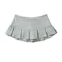 Low Rise Plain Pleated Mini A-Line Skirt
