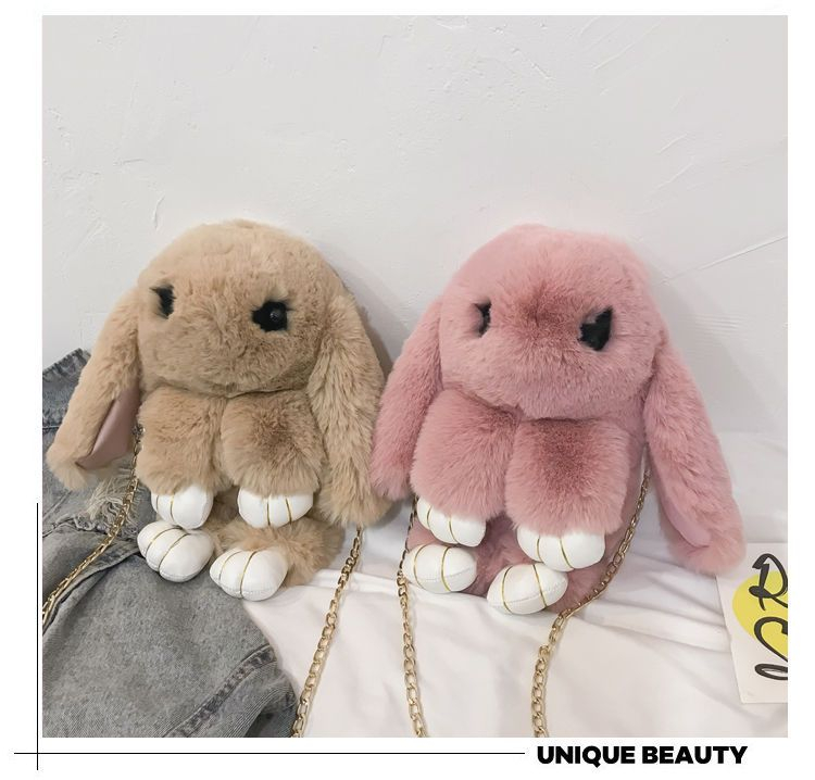 rabbit fluffy crossbody bag