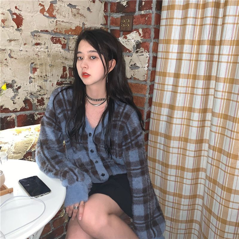 Zepto - Plaid Cardigan | YesStyle