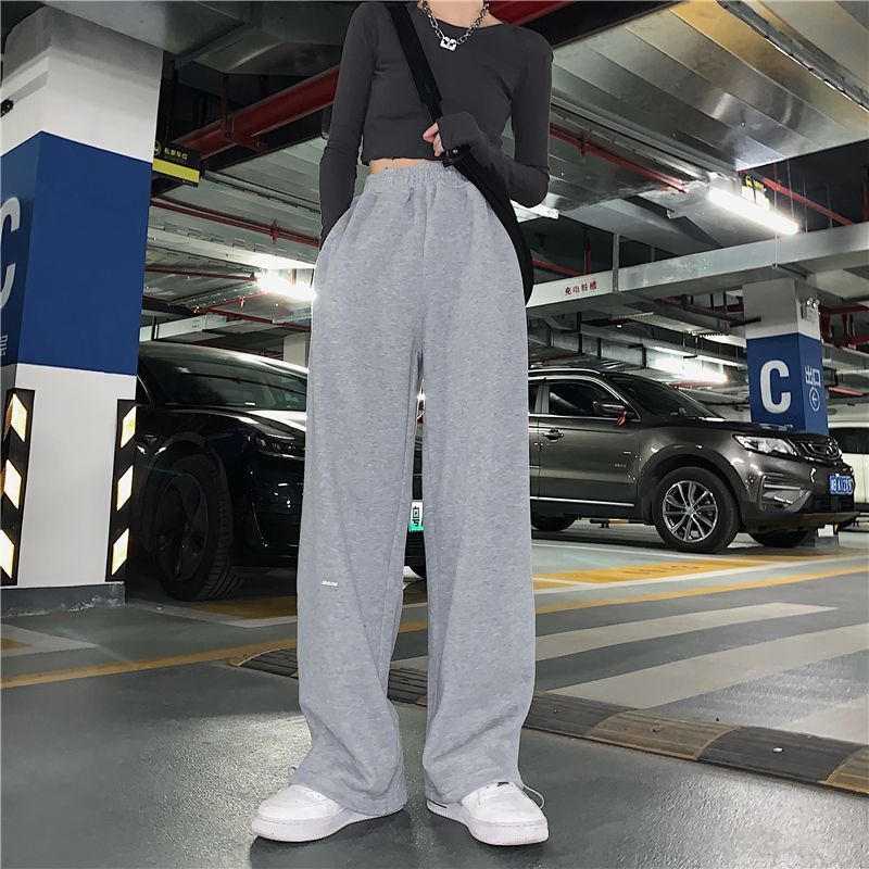 PERKARP Plain Wide Leg Sweatpants | YesStyle