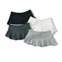 Low Rise Plain Pleated Mini A-Line Skirt
