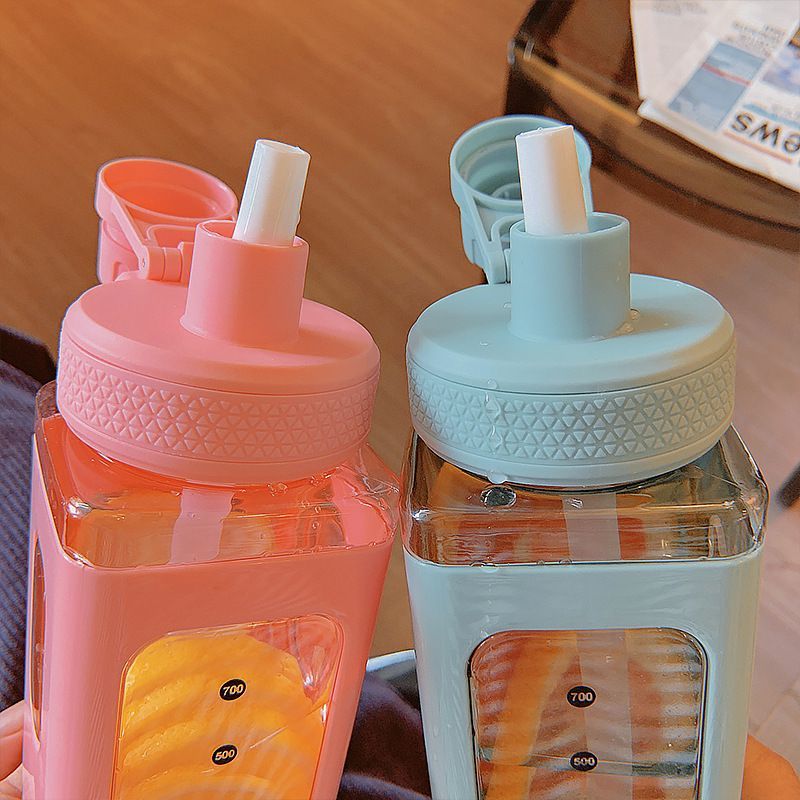 PureSnow Plastic Water Bottle with Straw YesStyle