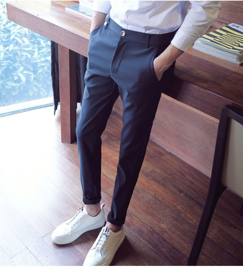 INITI - Crop Slim Fit Dress Pants 