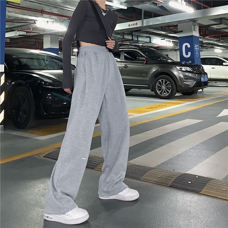 PERKARP Plain Wide Leg Sweatpants | YesStyle